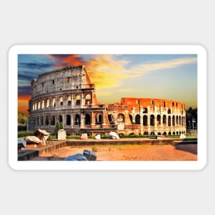 Colosseum at sunset Sticker